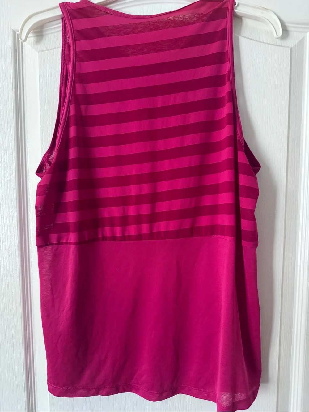Nike Hot Pink Striped Dri-Fit Tank Top